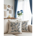 Enavm Punch Bohem Mavi Sarmaşık Yastık / Kırlent Kılıfı 43*43 cm - 2 adet