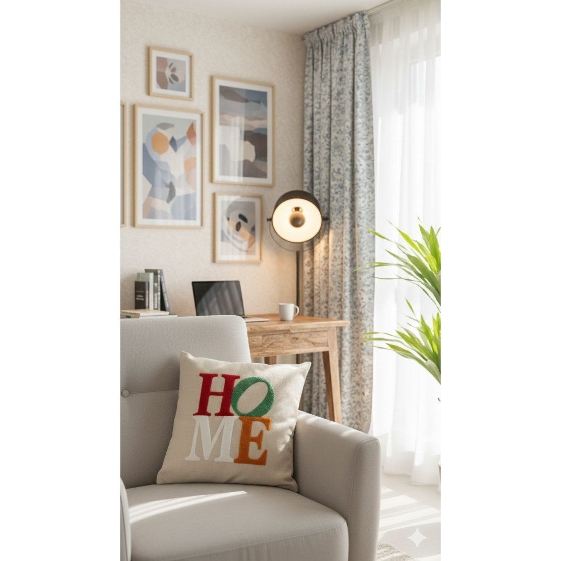 Enavm Punch Bohem Kırmızı Home Yastık / Kırlent Kılıfı 43*43 cm - 1 adet