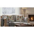 Enavm Punch Bohem Turuncu Çiçek Yastık / Kırlent Kılıfı 43*43 cm - 2 adet