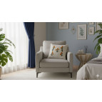 Enavm Punch Bohem Turuncu Çiçek Yastık / Kırlent Kılıfı 43*43 cm - 1 adet