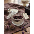 Enavm Dekoratif Cam Kutuda Böğürtlenli Mum - 1 Adet