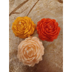 Enavm 3'lü Dekoratif Şakayık Mum Seti - Sarı