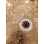 Enavm Dekoratif Cam Kutuda Şakayık Mum - 1 Adet