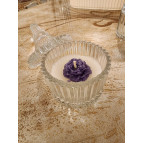 Enavm Dekoratif Cam Kutuda Şakayık Mum - 1 Adet