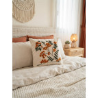 Enavm Punch Bohem Turuncu Sarmaşık Yastık / Kırlent Kılıfı 43*43 cm - 1 adet