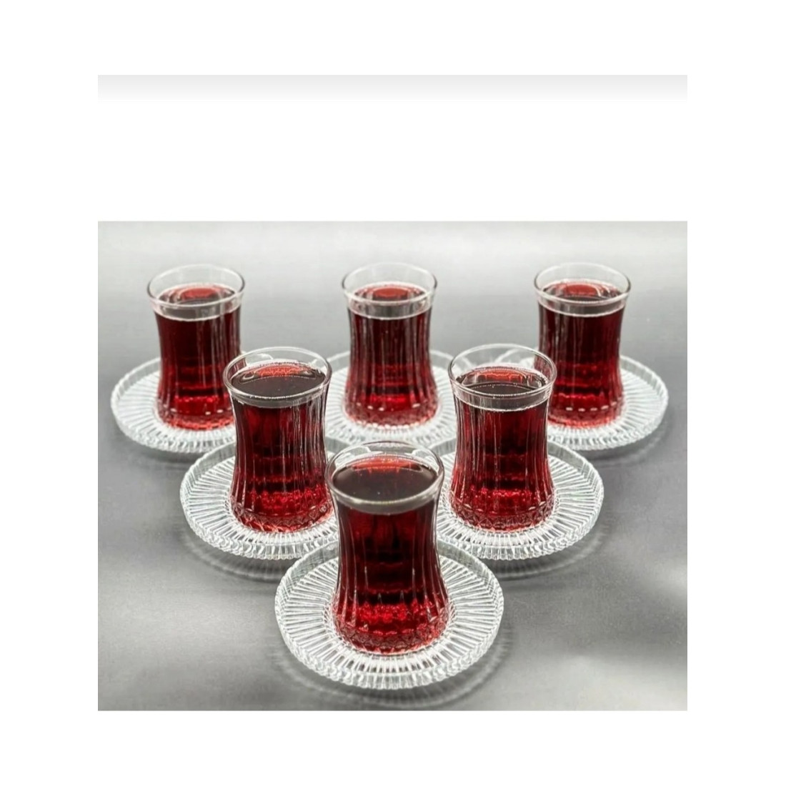 Paşabahçe Elysia Çay Bardağı ve Riva Çay Tabağı Seti 12 Parça