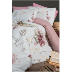 Lastikli Çarşaflı Çift Kişilik Nevresim Takımı Viola