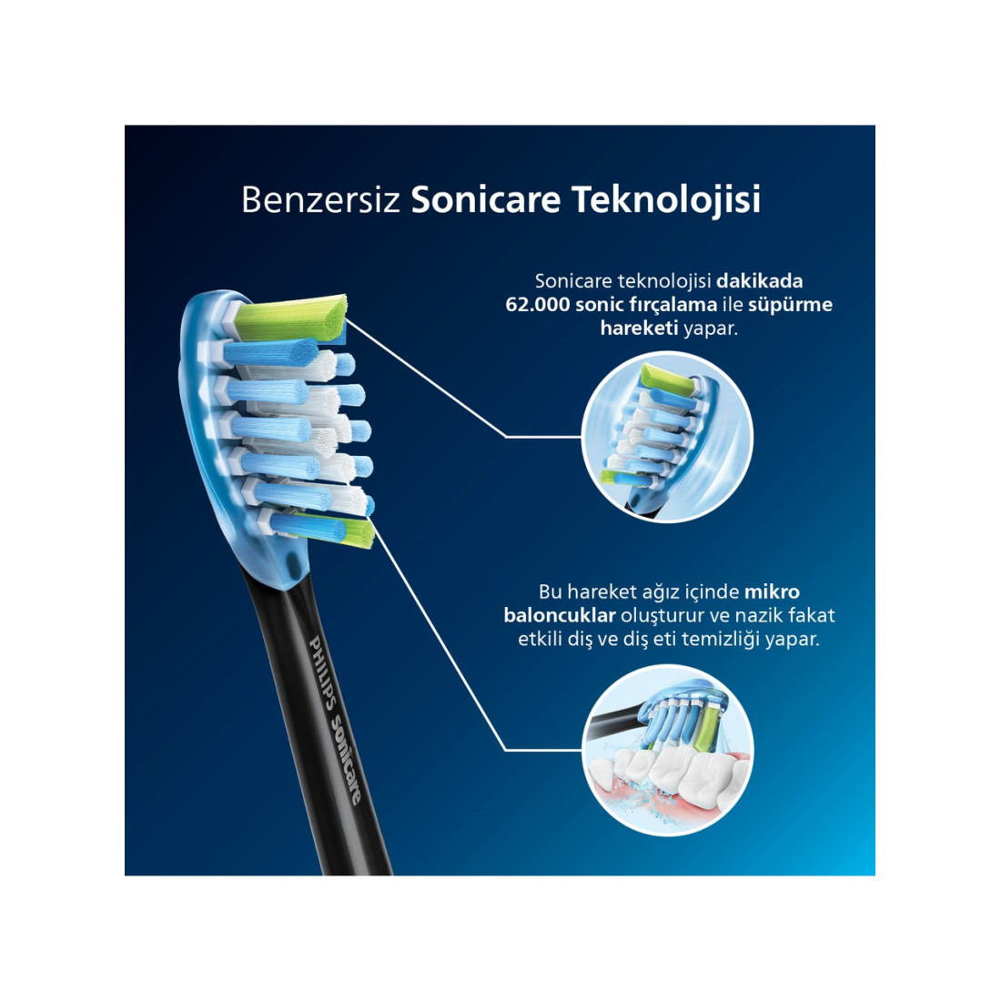 Philips Sonicare Diamond Clean 9000 Şarjlı Diş Fırçası,Seyahat Kabı,Sonicare App - Siyah HX9911/88