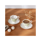 Emsan Romantic 2 Kişilik New Bone Kahve Fincan Takımı 90 ml Yeşil