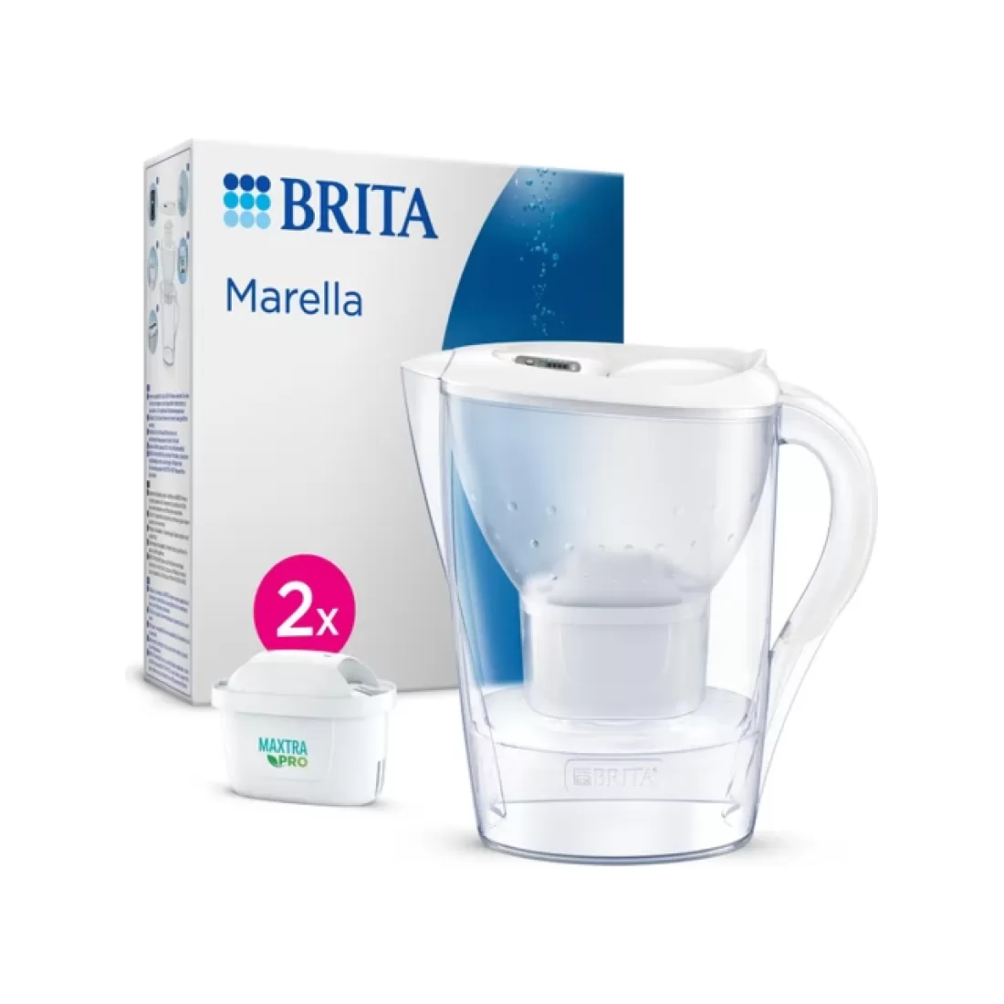 BRITA Marella Cool 2,4 lt Beyaz Plastik Filtreli Su Arıtma Sürahisi ile Taze Su Keyfi