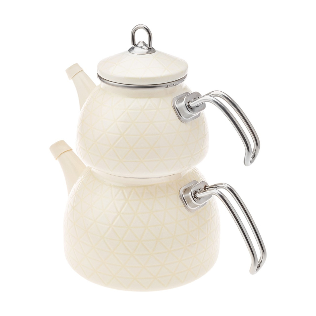 Karaca Kristal Krem Emaye Midi Çaydanlık Takımı