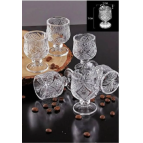 ENAVM MİNİ KESME KRİSTAL KAHVE YANI SU BARDAĞI SHOT BARDAĞI 55 ML 6 LI