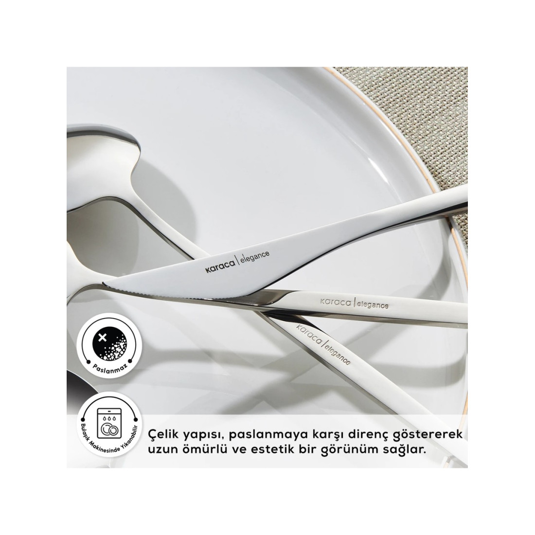 Karaca New Porto Elegance 60 Parça 12 Kişilik Çatal Kaşık Bıçak Takımı