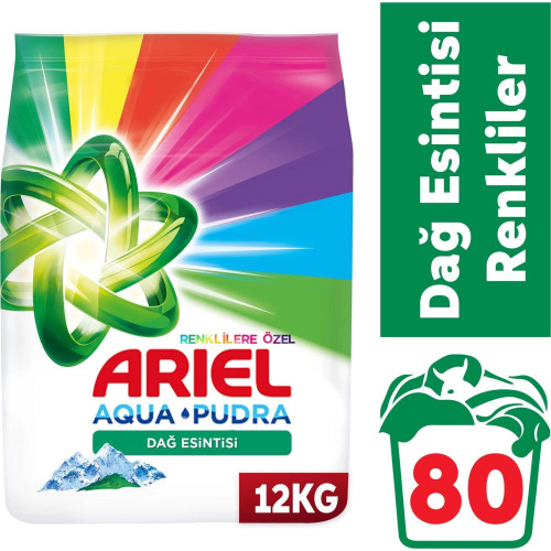 Ariel 12 Kg Toz Çamaşır Deterjanı Dağ Esintisi Renkliler İçin