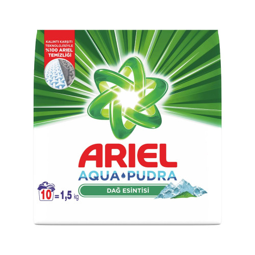 Ariel Dağ Esintisi 1,5 Kg Aquapudra Toz Çamaşır Deterjanı
