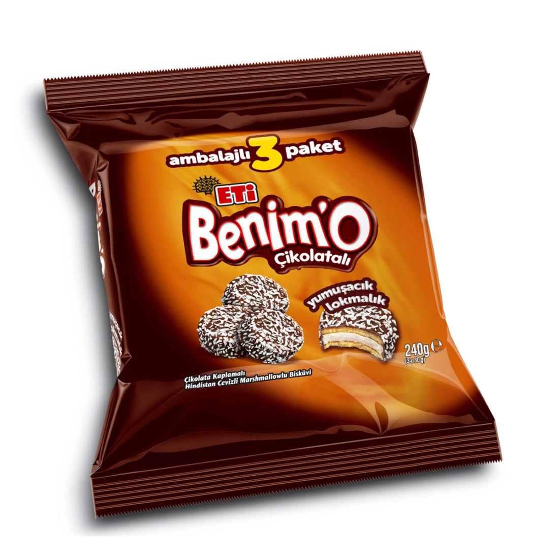 Eti Benimo Çikolatalı Bisküvi 3X80 G