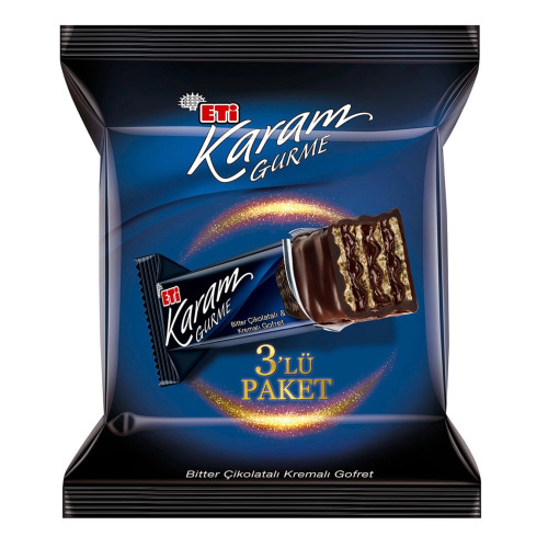 Eti Karam Gurme Bitter Çikolatalı Gofret 3X50 G