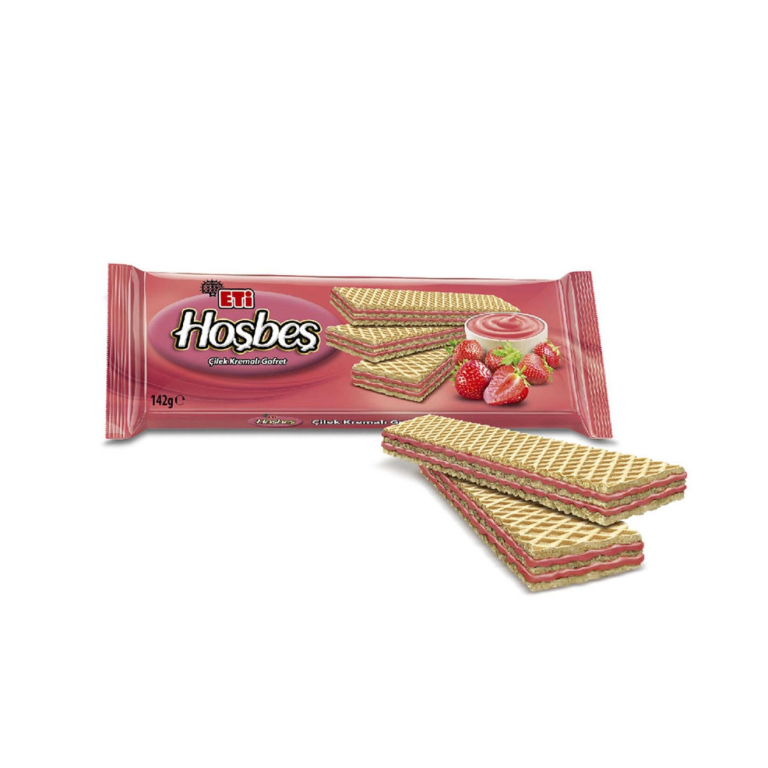 Eti Hoşbeş Çilek Kremalı Gofret 142 G