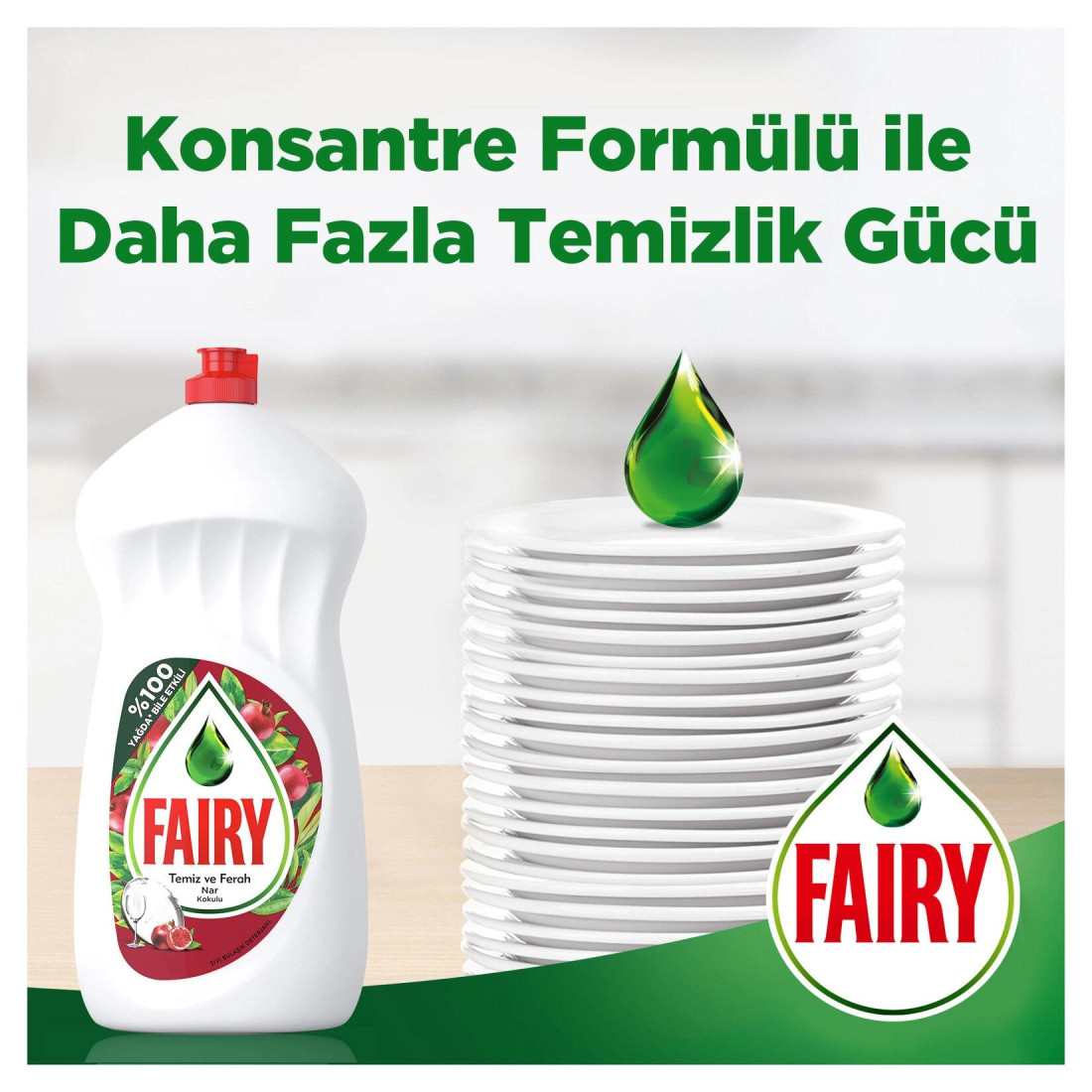Fairy Temiz ve Ferah Nar Kokulu Elde Yıkama 1.5 L