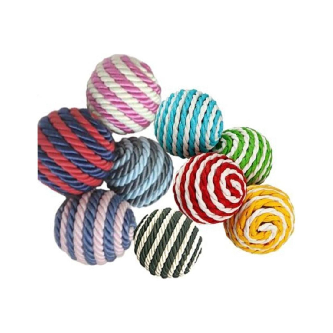 Ip Sarma Renkli Kedi Oyun Topu 5 Cm ( 1 Adet ) Kedi Oyuncağı