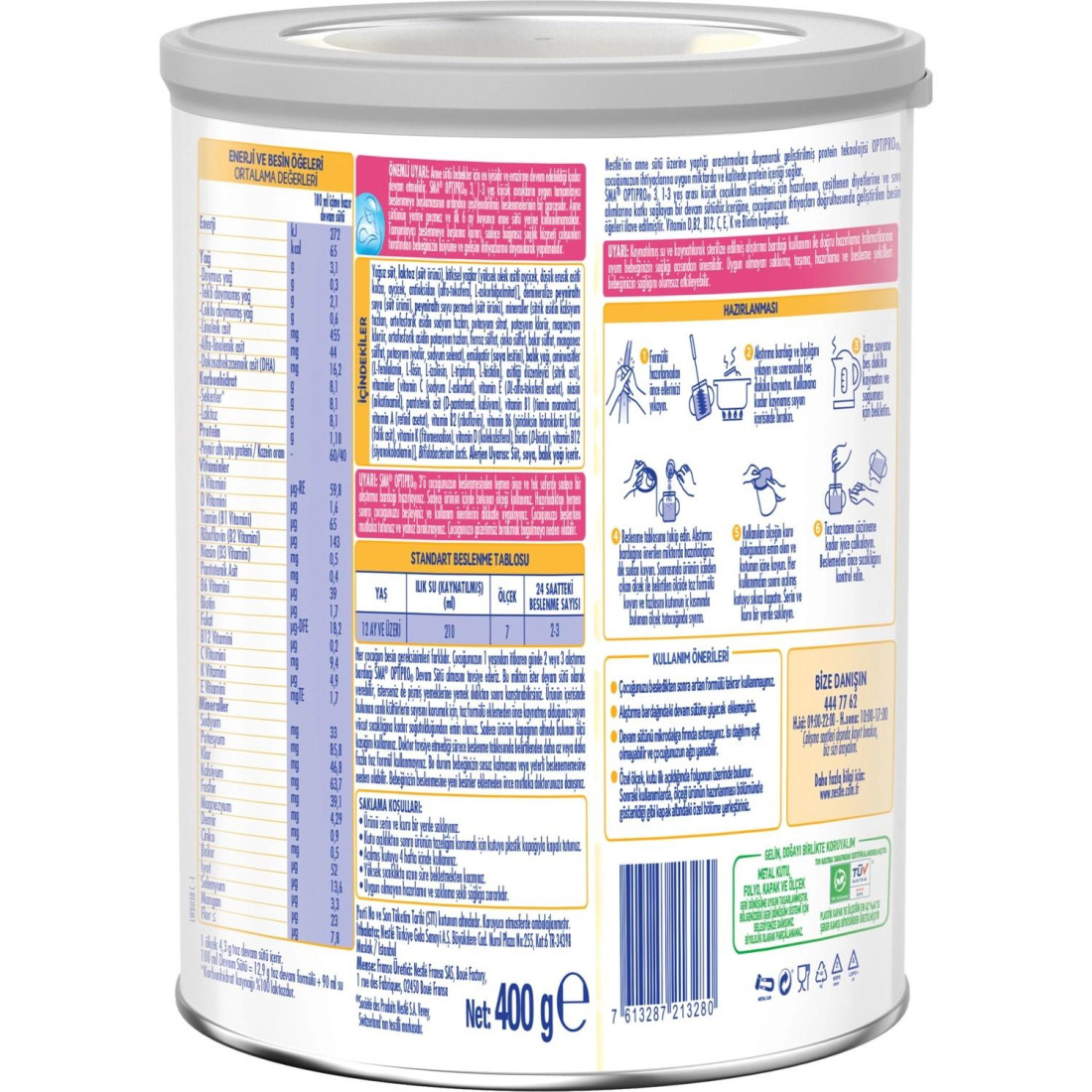 Sma Optipro Probiyotikli 3 400 Gr 1-3 Yaş Devam Sütü