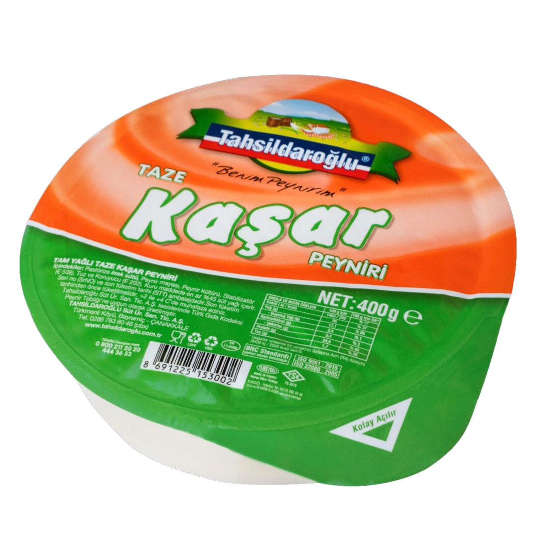 Tahsildaroğlu Taze Kaşar Peyniri 400 G