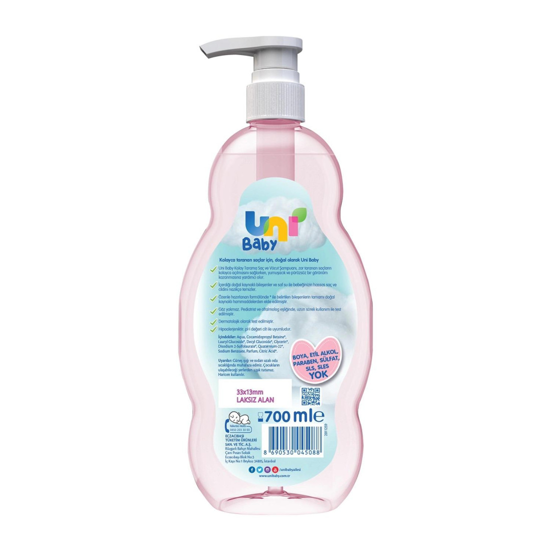 Uni Baby Kolay Tarama Şampuanı 700 Ml