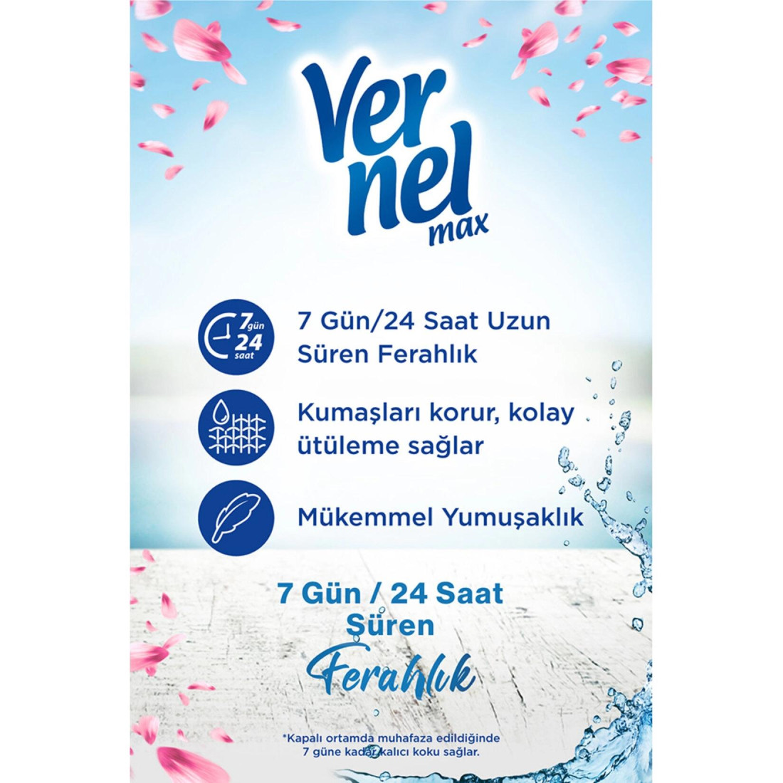 Vernel Max Konsantre Çamaşır Yumuşatıcısı 1440Ml (60 Yıkama) Taze Lavanta