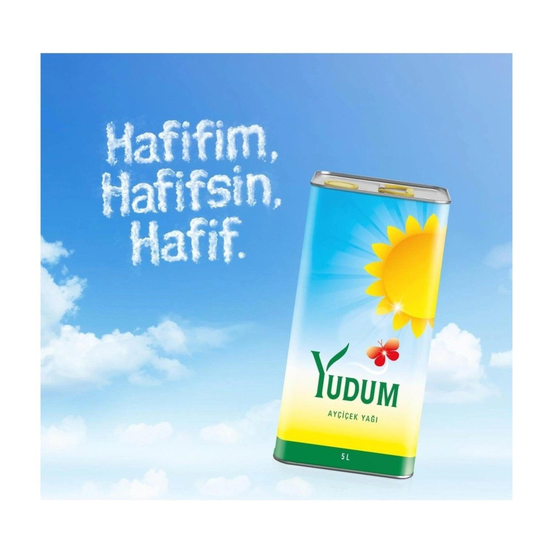 Yudum Ayçiçek Yağı Teneke 5 Lt