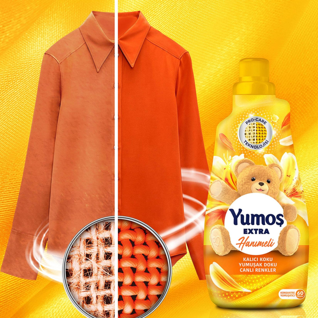 Yumoş Çamaşır Yumuşatıcısı Extra Konsantre Hanımeli 1440 Ml 60 Yıkama