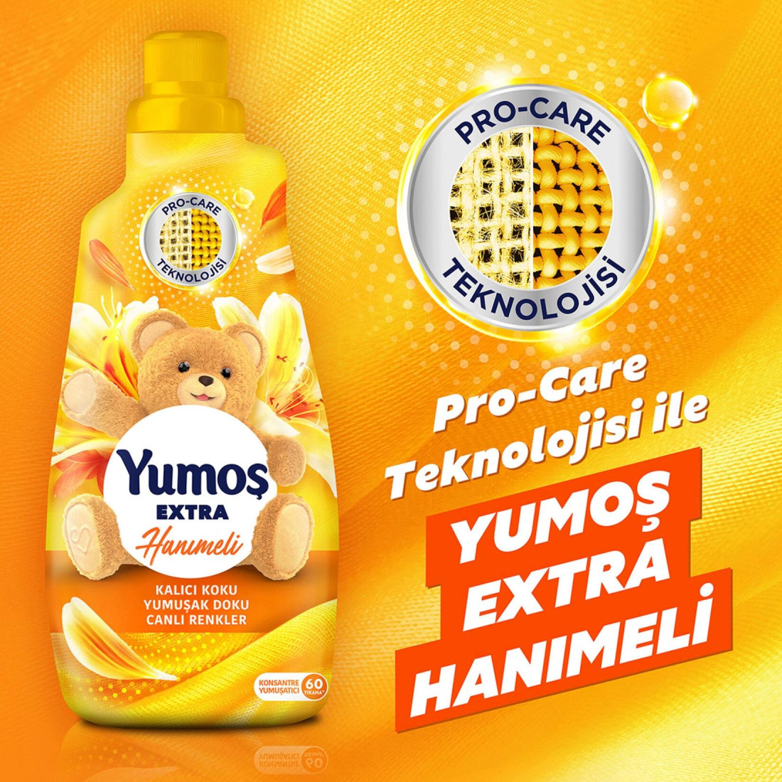 Yumoş Çamaşır Yumuşatıcısı Extra Konsantre Hanımeli 1440 Ml 60 Yıkama