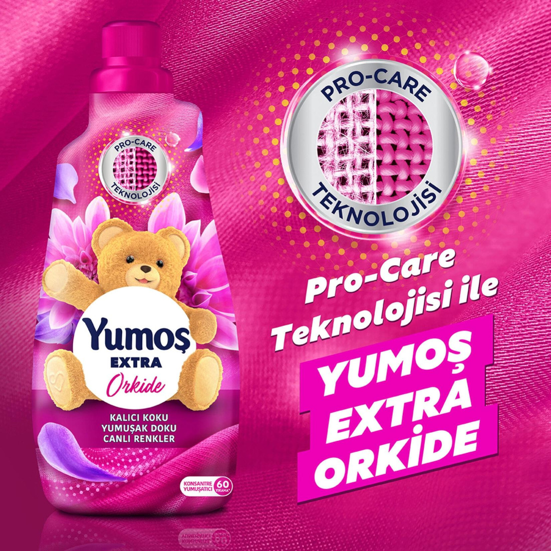 Yumoş Çamaşır Yumuşatıcısı Extra Konsantre Orkide 1440 Ml 60 Yıkama