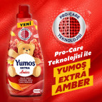 Yumos Extra Konsantre Çamaşır Yumuşatıcısı Renkliler İçin Amber 60 Yıkama 1440 Ml