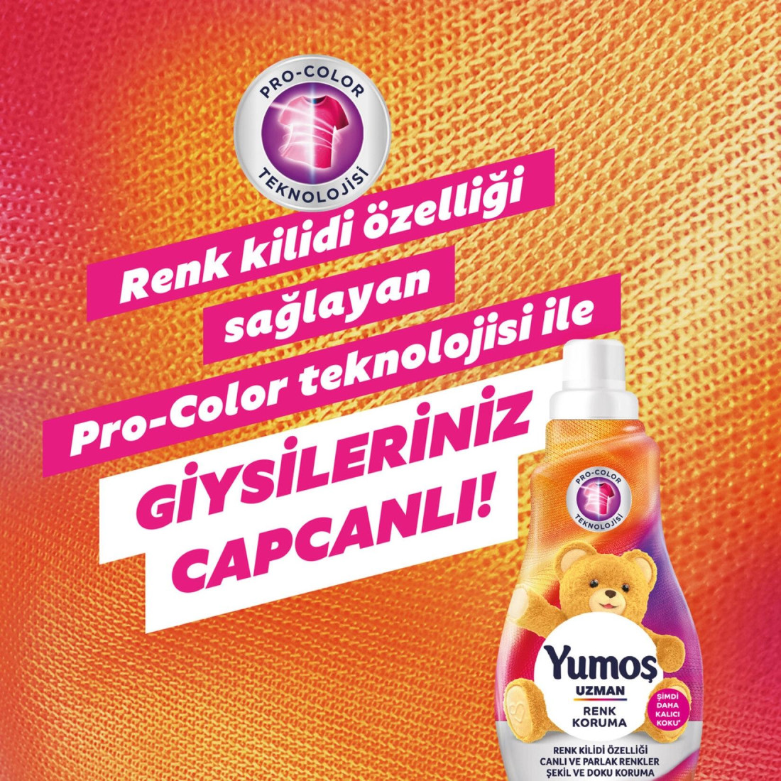 Yumoş Uzman Konsantre Çamaşır Yumuşatıcısı Renk Koruma Kalıcı Koku 50 Yıkama 1200 Ml