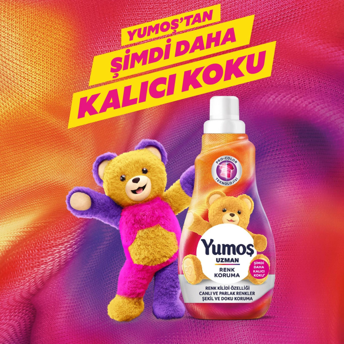 Yumoş Uzman Konsantre Çamaşır Yumuşatıcısı Renk Koruma Kalıcı Koku 50 Yıkama 1200 Ml