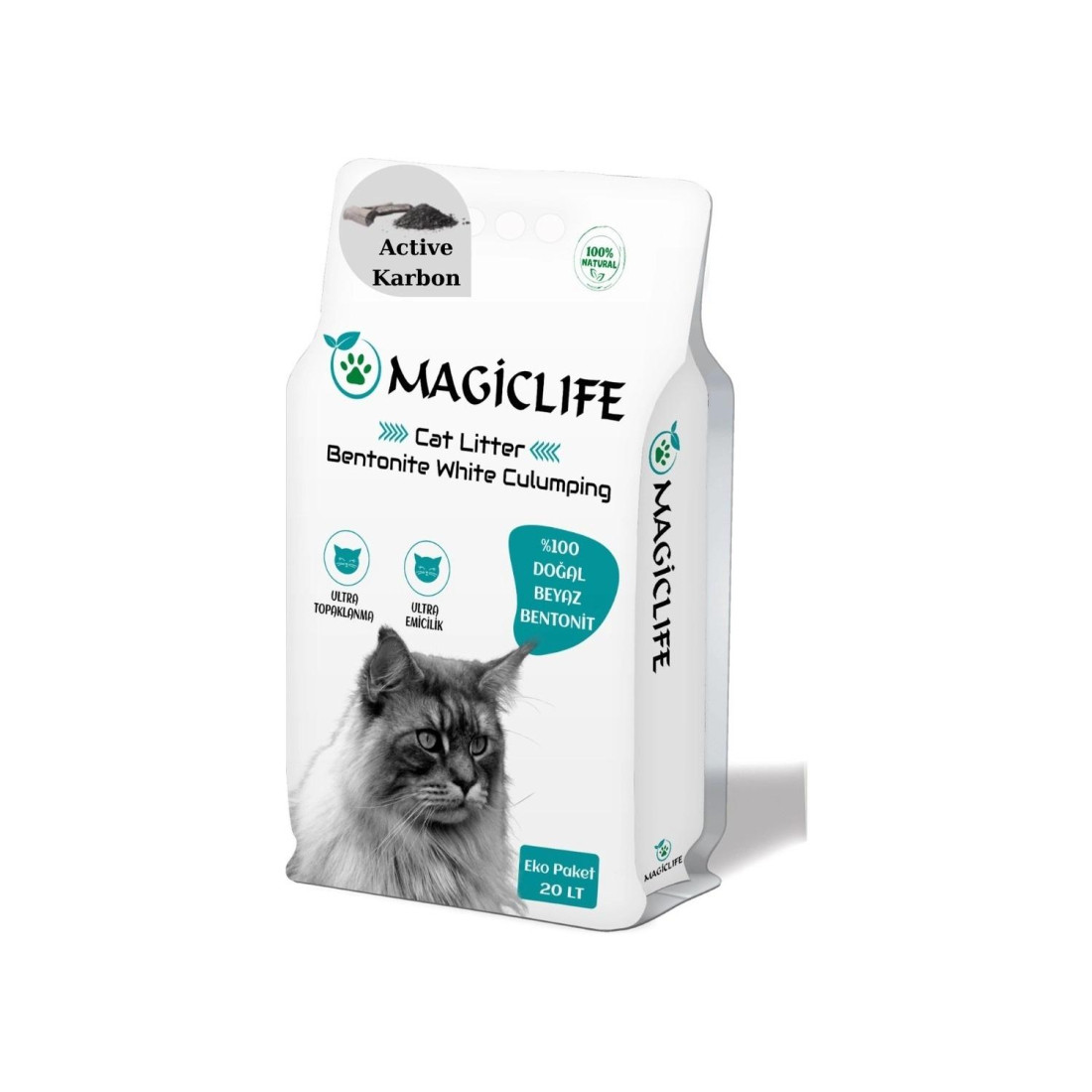 Magiclife İnce Tane Aktif Karbon Kedi Kumu 20 Lt