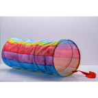 Miyav Gökkuşağı Desenli Kedi Oyun Tüneli , Katlanabilir Tünel Kedi Oyuncağı
