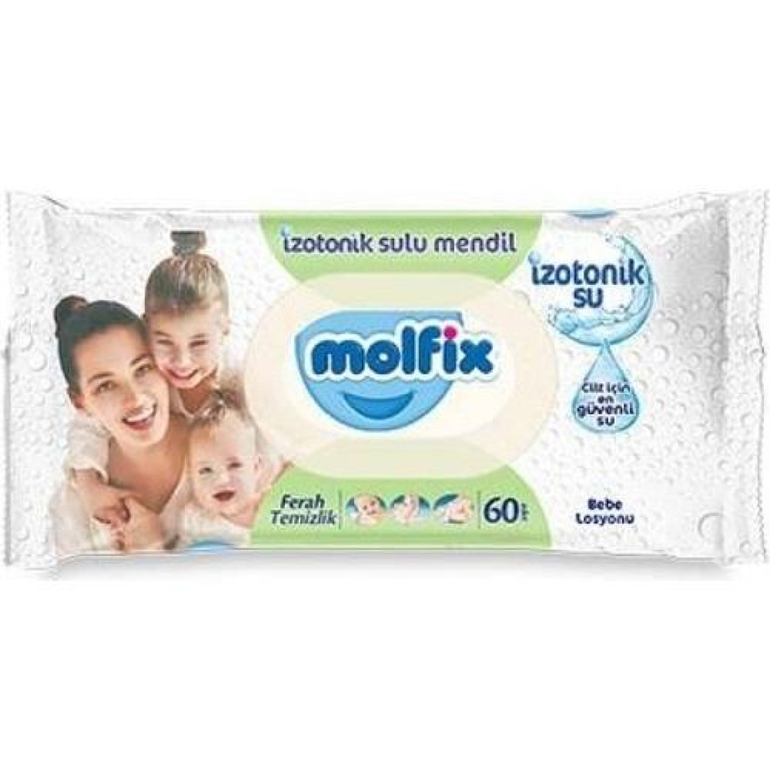 Molfix Izotonik Sulu Islak Mendil 60'Lı Ferah Temizlik Kapaklı