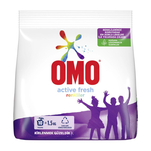 Omo Active Fresh Renkliler Toz Deterjan 10 Yıkama 1.5 Kg
