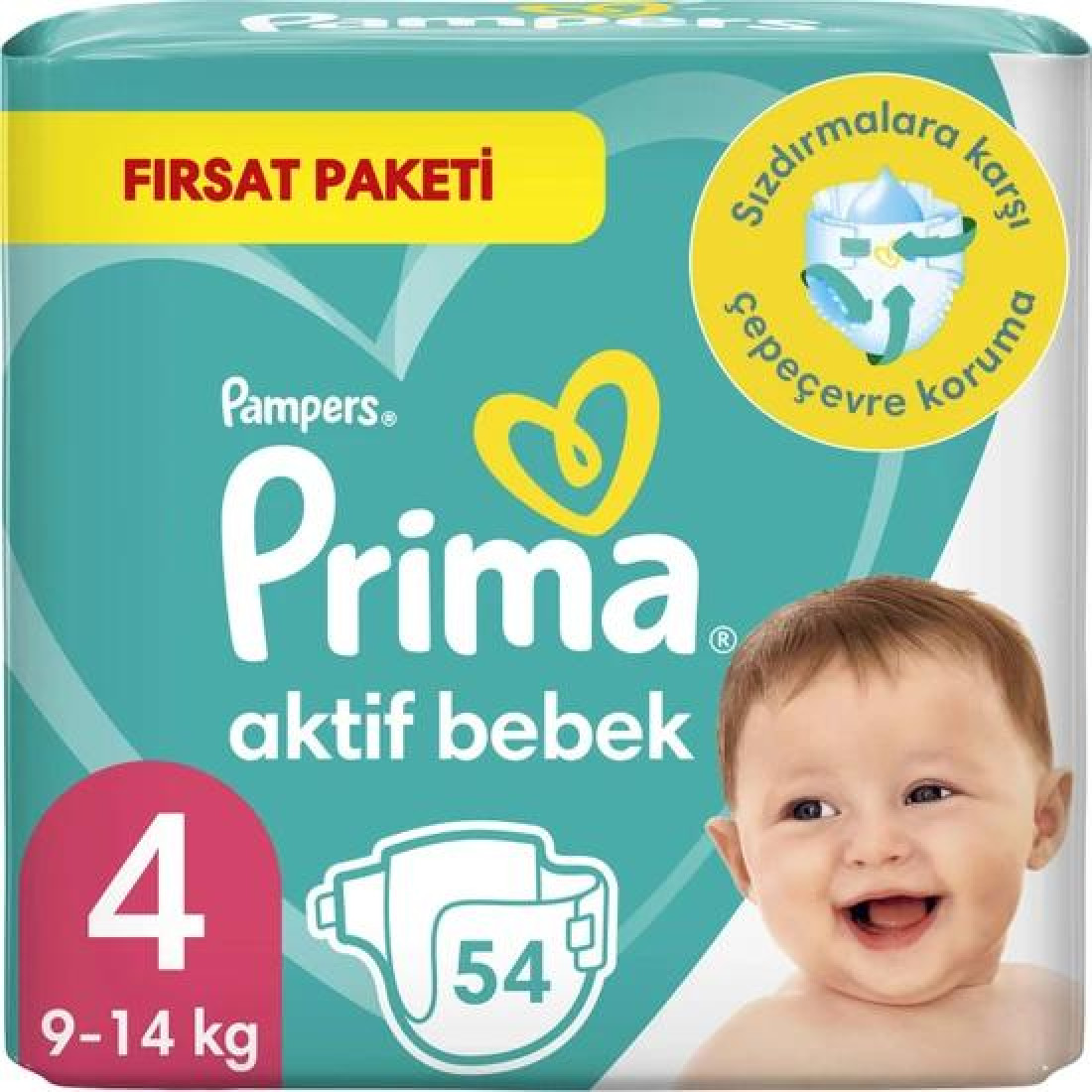 Prima Bebek Bezi Aktif Bebek 4 Numara 54 Adet Fırsat Paketi