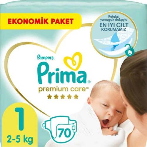Prima Bebek Bezi Premium Care 1 Numara 70 Adet Eko Paket
