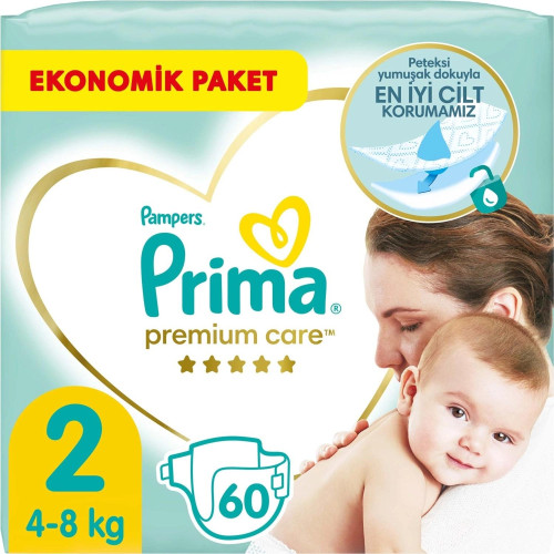 Prima Bebek Bezi Premium Care 2 Numara 60 Adet Eko Paket