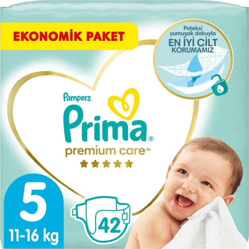 Prima Bebek Bezi Premium Care 5 Numara 42 Adet Eko Paket