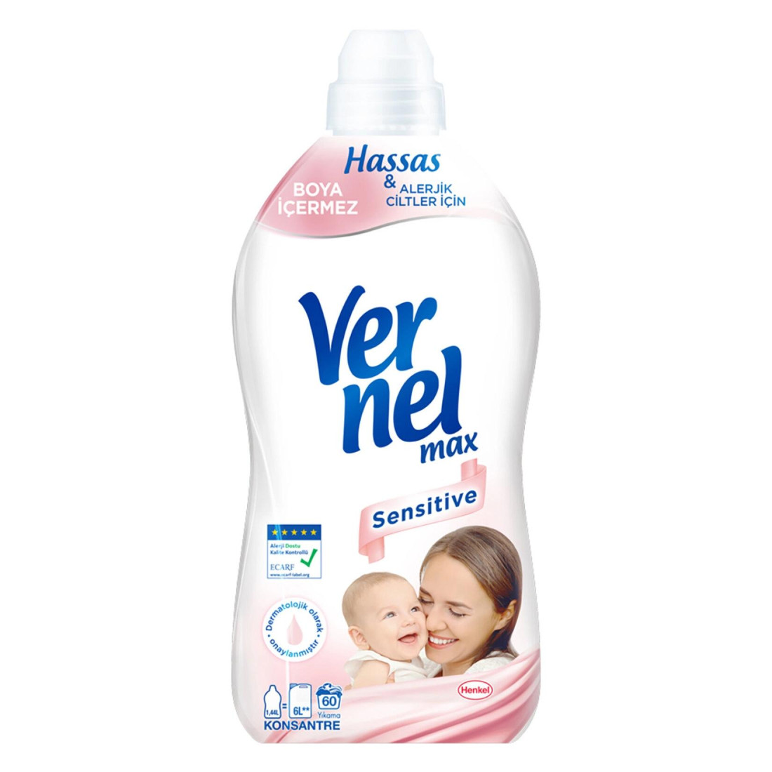 Vernel Max Konsantre Çamaşır Yumuşatıcısı 1440Ml (60 Yıkama) Sensitive