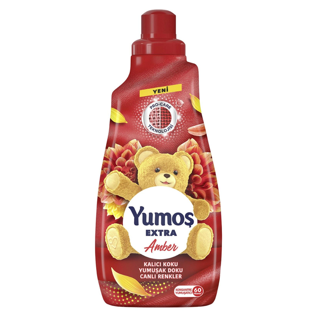 Yumos Extra Konsantre Çamaşır Yumuşatıcısı Renkliler İçin Amber 60 Yıkama 1440 Ml