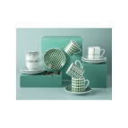 English Home Blatt Porselen 2'li Kahve Fincan Takımı 80 ml Yeşil