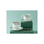 English Home Blatt Porselen 2'li Kahve Fincan Takımı 80 ml Yeşil